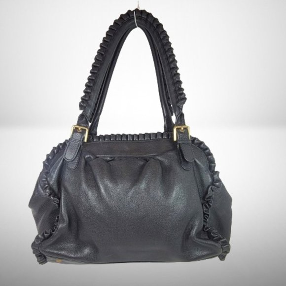 Stunning Dolce & Gabbana Ms Curly Black Leather Large Hobo Handbag - Picture 4 of 16